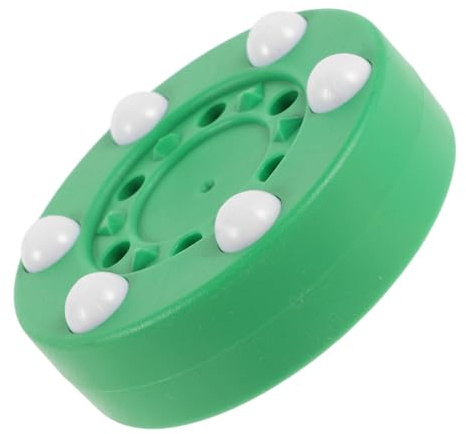 SUPVOX Roller Hockey Puck 3 Inch Inline Training Puck with 6 Plastic Beads Green for Indoor and Road Hockey Skill Development
