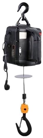 Paranco Elettrico Mini Paranco Elettrico Portatile 220 V, Macchina Di Sollevamento Telecomandata, Micro Verricello Resistente, Piccola Gru(Black 100kg Load)