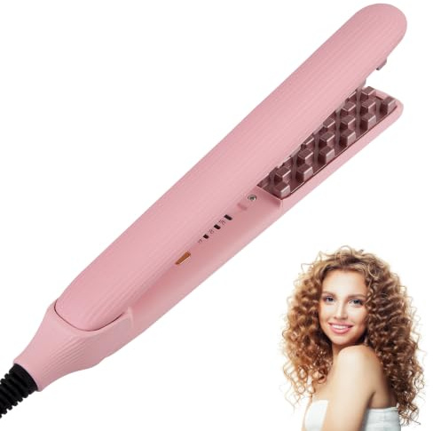 Hair Crimpers for Women, Professional Crimping Iron Hair Crimper with 3 Gear, 40 Mins Auto Shut-Off Volumizing Hai r Waver for Short and Long, Rapid Heating hairwaver for Women for Fluffy Corn