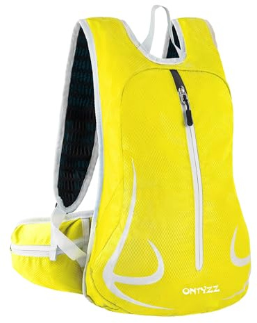 Freien Rucksäcke Unisex 14L Ultraleicht Fahrrad Reise Wander Sportrucksack, Wasserdicht Reiserucksack für Laufen Skifahren Camping Trekking Bergsteigen Radfahren Schultertaschen (Gelb)