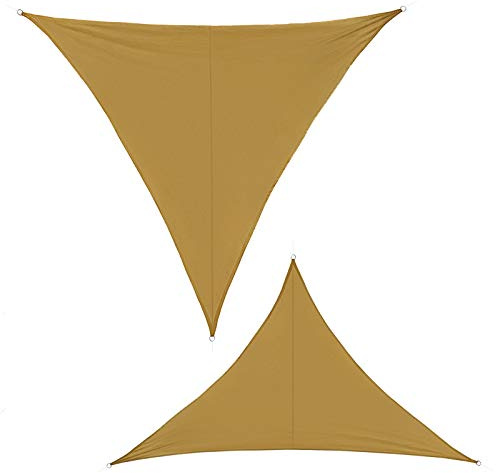 BB Sport Voile D‘ombrage Triangulaire 5m x 5m x 5m Terre Cuite 100% Polyester [PES] Taud Soleil Protection des Rayons UV 30+ Voile Solaire