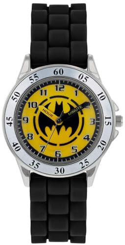 Batman Boys Quartz Watch, Analogue Display and Rubber Strap BAT9522