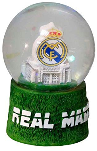 REAL MADRID CF - Bola de Nieve Mediana, de Resina, Multicolor, Producto Oficial (CyP Brands)