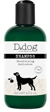 D.DOG | Shampoo Antiodore, Shampoo per Cani, Agente Deodorante di Origine Naturale, Deterge ed Elimina Sebo in Eccesso e Cattivi Odori, 250ml