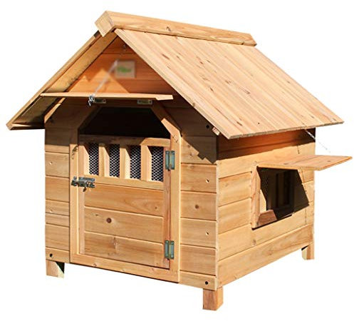 Cuccia per Cani in Legno Massello con Porta Casetta per Gatti All'aperto Casetta per Conigli, Pomerania Casetta per Orsacchiotto Casetta per Animali in Legno Massiccio