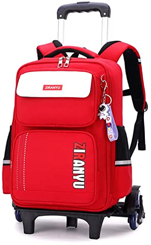 Flyself Trolley Schulrucksack Kinder Rucksack Schulrucksack Trolley Schultrolley 6 Räder Schulranzen für Mädchen Jungen Schüler Kindergepäck Reisegepäck