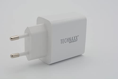 Technaxx Chargeur USB 18W QC 3.0 – Adaptateur USB-A Charge Rapide pour Smartphone & Tablette – Design Compact de Voyage – Protection Surchauffe & Surtension – Blanc – Modèle TX-197