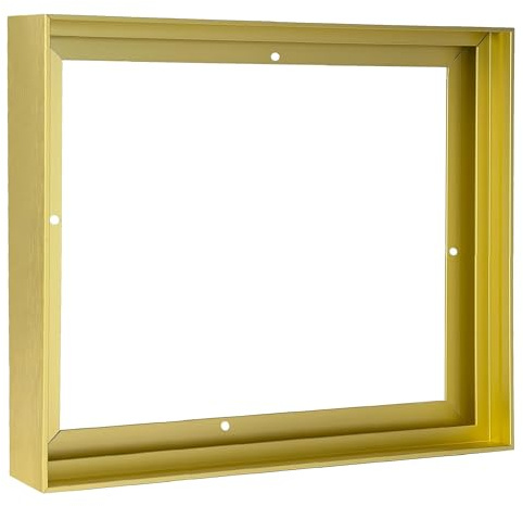 HUACANVAS Metal Floating Frame for Canvas Paintings,DIY Canvas Frames with 0.75-0.9 Deep,Floater Frame for Art Prints Wall Decor(18x24,Light Gold)
