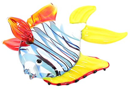 VINTORKY Glasfisch Dekoration Für Aquarien Kleiner Fisch Ornament Für Schreibtisch Und Wohnzimmer