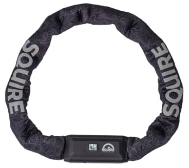 Squire Schlösser Chainlok™ 8 Tragbares Kettenschloss für Fahrräder – Sicheres Fahrradschloss – Schlosslänge 850 mm – 8 mm gehärtete Kettenglieder aus legiertem Stahl – Inkl. 2 Schlüssel und Verlängeru