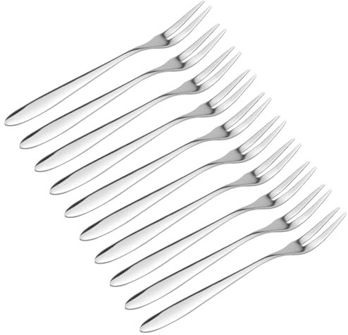 Savagrow 10Pcs Dessert Crab Forks Set Decorative Fruit Forks Cake & Salad Forks Afternoon Tea Party Forks for Appetizer & Cocktail