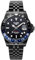 Elysee Herrenuhr GMT PRO. 40 mm 20 ATM Herren zweite Zeitzone, Verschraubte Krone, Leuchtzeiger, Datumsanzeige schwarz 80590, 80591, 80592, 80593, 80594, 80598, 80599, 80600, 80615