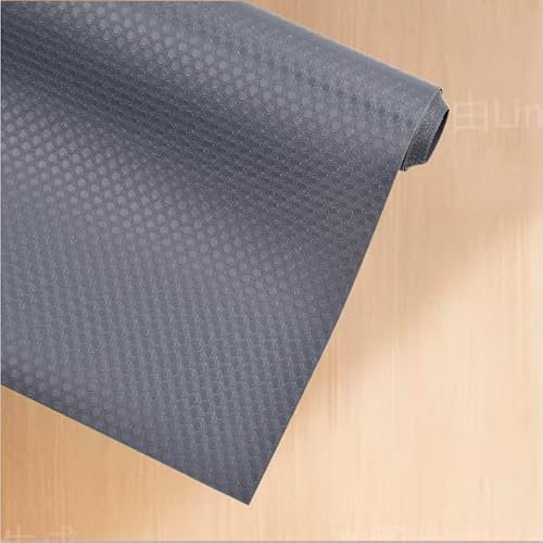 dentedeleao Shelf Liners, Drawer Liners, EVA Drawer Mat, Fridge Mat, Cuttable Anti-slip Mat, Thickened Material for Cupboard, Drawer, Fridge, Shoe Rack (30x150 cm, Grey)