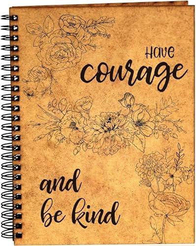 Terminkalender A5 personalisiert DIN Lemn - Have courage and be kind Modell Flori