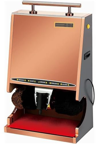 SFQEVHRZ Máquina limpiabotas automática, Máquina pulidora de Zapatos, inducción automática/Cepillo Combinado Doble/protección de Apagado por sobrecalentamiento