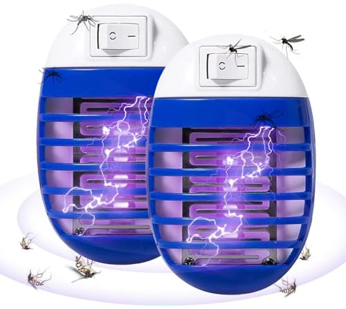 Elektrische Fliegenfalle – Elektrische Fliegenfalle, Haushaltsfliegenfalle für den Innenbereich, Plug-in-Fliegenfalle für den Innenbereich, elektrischer Fliegenfänger mit UV-Licht, Plug-in-Mückenfalle