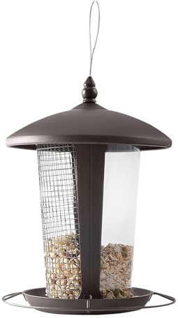 Wezalget Vogelfutterstation für große Vögel, Wildvogelfutterstation | -Futterspender | Eichhörnchensicher, Wetter- und wasserbeständig, großes Fassungsvermögen, inklusive Ketten und