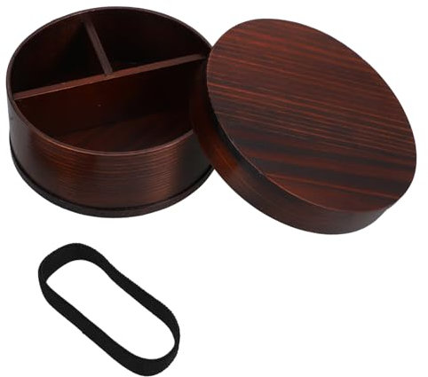 SHOWERORO Caja De Comida De Madera Para Bento Fiambrera Exterior Contenedor De Fruta Ligero y Práctico Días