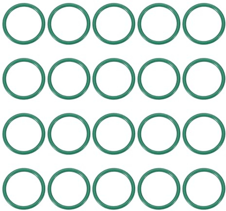 PATIKIL 20 Stück O Ring Dichtungsringe 16,5 x 30mm Gummischeiben Dichtung Seals Gummiringe Fluorkautschuk Unterlegscheiben für Auto Wasserhahn Hochdruckreiniger Luft Rohr Reparatur, Grün