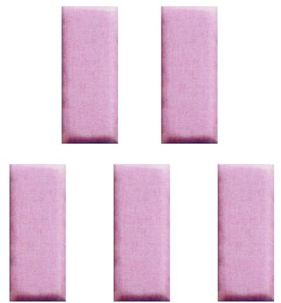 APMOE 5 Pcs Wandpolster Selbstklebend für Kinder - 3D Wandpaneele Gepolstert, Polsterpaneel Wand GefüLlt mit Weichem Schwamm, Wandkissen Bett Kopfteil Wandverkleidung für Schlafzimmer(Rosa)