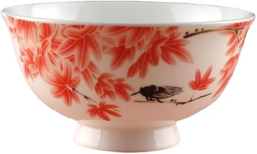 SDGBCXD, Keramikskål, kinesisk urgammal palatsstil porslinsrisskål, 13 cm 5,1 tum av högklassig ben Kina risskål Stor storlek hushållsbestickskål,Jingdezhen porslinsskål