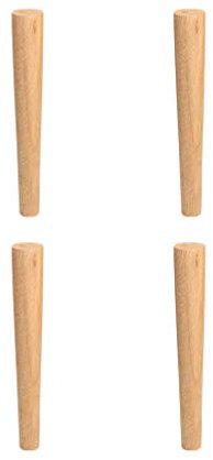TJQQSDEG 4er Set Möbelbeine Holz Sofabeine Tischbeine Eiche Fernsehtischbeine Tischgestell Couchtischbeine Stühle für Kleiderschrank Sofa Schlafzimmer Esstisch Arbeitstisch mit Zubehör, 8cm-80