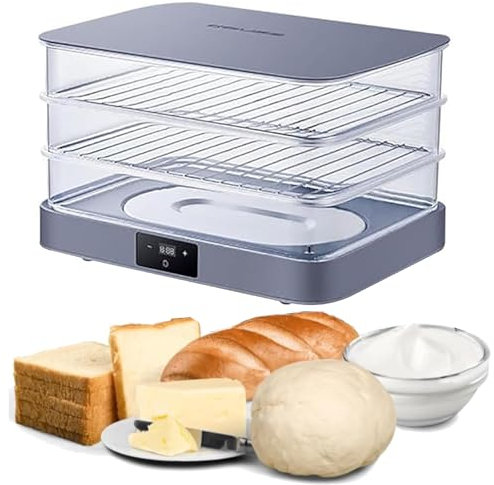 DDNGEJ 40 l elektrischer Gärschrank für Teig, Gärbox für Brot, Feuchtigkeits- und Temperaturregelung mit Einstellbarer Temperatur von 20 bis 45 °C und Gärzeit von 1 Mi