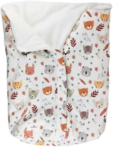 Cosamui Arrullo o Saco para Capazo Universal Bebé - Cálido y Suave, Ideal para Invierno y Entretiempo, Compatible - Jané - Inglesina -Bugaboo -Maxi Cosi (Animales del Bosque, 0-6 Meses, Invierno)