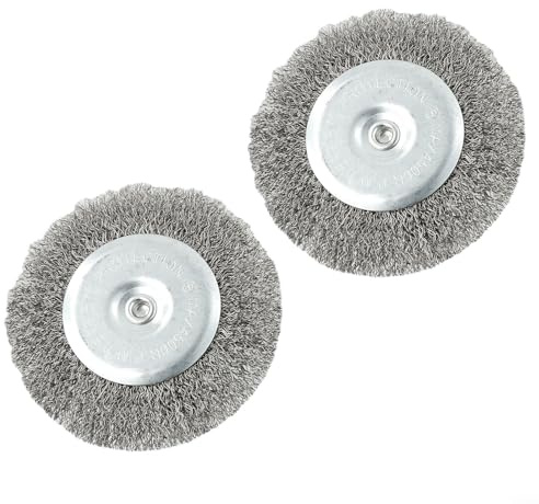 Pumixiy Ersatz-Set für elektrische Fugenbürste, Metall-Fugenreinigungsbürsten für EFB 400 401 Edelstahl-Unkrautwerkzeuge mit Spritzschutz, 100 mm Durchmesser