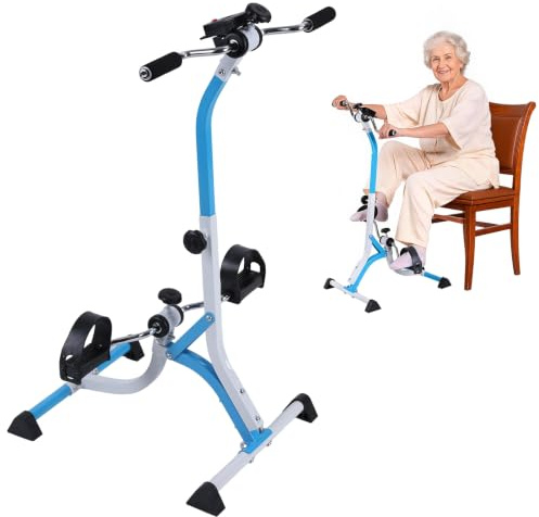 Höjdjusterbar pedaltränare, bentränare, seniorcykel med LCD-skärm | Höjdjusterbar pedaltränare för seniorer med LCD-skärm, justerbart motstånd och stabil stålkonstruktion