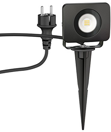 ledscom.de Faretto da giardino a LED Wega con picchetto a terra per esterni, nero, 9,46W, 935lm, bianco caldo