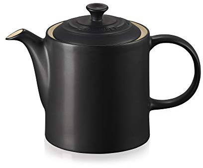 LE CREUSET Stoneware Grand Teapot, 1.3 Litres, Serves 4 Cups, Satin Black, 91011013000000
