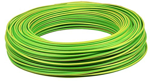 Handelspunkt-Hohmann Kabel, Elektrische Leitung, H07 V-K 10 mm², Kupfer, Einstrang, 3-adrig, gelb/grün, 10 m