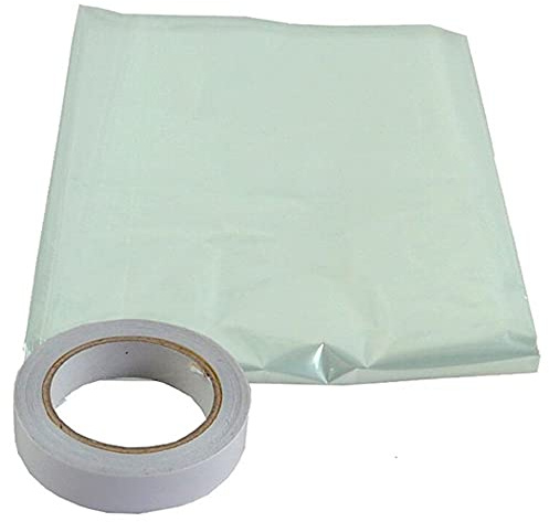 Merriway bh04946 aislante acristalamiento de película se envía con cinta adhesiva de doble cara, 3 x 1,5 m), color blanco