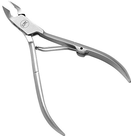 K-Pro Profi Nagelhautzange aus rostfreiem Edelstahl – 10,4 cm Cuticle Zange mit scharfer 0,8 cm Schneide – ergonomisch, langlebig & hygienisch – für Maniküre, Pediküre & präzise Nagelhautpflege