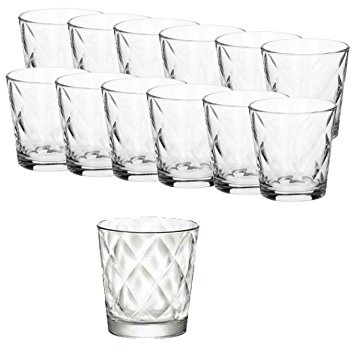 IRPot - Juego de 12 vasos de agua, transparentes, Bormioli Kaleido, cód. 128756