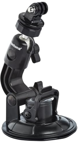 Mantona Saugnapfhalterung 1-Bein Grösse XL (9cm Saugnapf, für GoPro Hero 11 10 9 8 7 6 5 4 3+ Session und andere kompatible Action Cams)