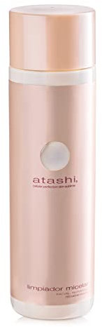 Atashi Fermezza e Luminosità | Detergente Micellare Nutriente per il Viso | Con Estratto di Eco Stella Alpina. Vitamina C e Acido Glicolico | Per tutti i tipi di pelle | 250 ml