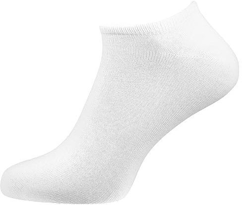 Nur Der 2er Pack Baumwolle Sneaker Socken atmungsaktiv Sneakersocken Herren, weiß, 43-46