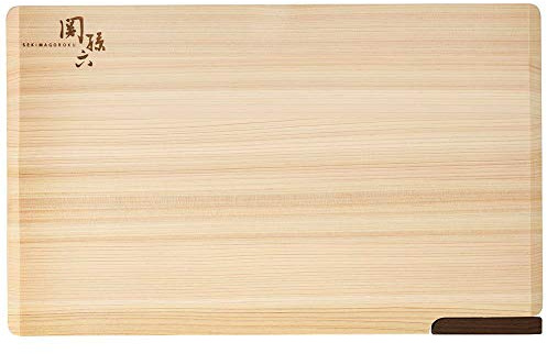 Kai KAI AP5226 Schneidebrett Seki Magoroku Zypresse L 15,4 x 9,4 Zoll (390 x 240 mm) mit Ständer, Made in Japan, spülmaschinenfest