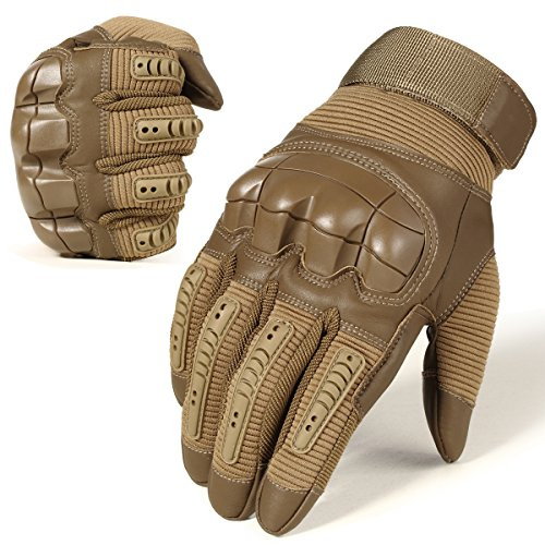 WTACTFUL Touch Screen Full Finger Gloves for Cycling Motorcycle Motorbike ATV Riding Driving Racing Hunting Hiking Riding Climbing Camping Work Sports Gloves Brown Size Small