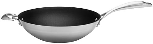 SCANPAN CS+ Wokpfanne Induction 32 cm | 5-schichtige Konstruktion | Für alle Herdarten geeignet | Multifunktionale Wok-Pfanne | Stratanium+ Antihaftbeschichtung | Ofenfest