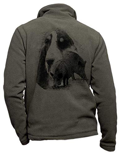 Pets-easy Fleecejacke mit Wildschweinchen, großer Heiliggason - Jagdbekleidung Größe S