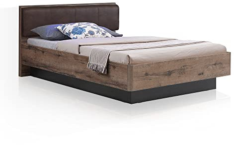 moebel-eins JESOLO Jugendbett/Bettanlage, Material Dekorspanplatte, schlammeichefarbig, 140 x 200 cm