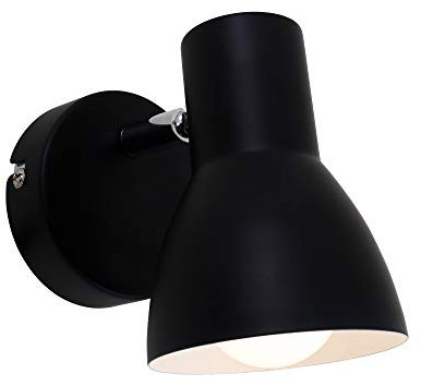 BRILONER - Applique murale, Spot Mural, Spots Orientables et Pivotants, 1x E14, Max 25 W, Rétro, Noir, 8 x13 cm (DxA)