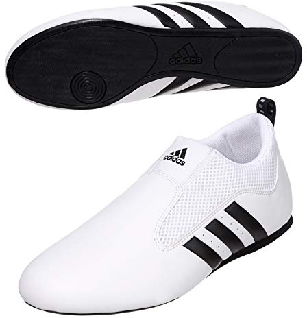 adidas Contestant Pro Ultralight Martial Arts Kung Fu Taekwondo Indoor Mat Training Shoes - White Black - Size 10.5 (285mm)