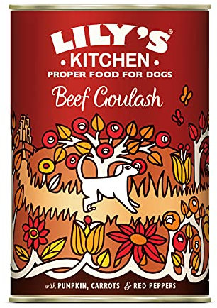 Lily's Kitchen Natural Adult Dog Wet Food, Beef Goulash, 6 x 400g