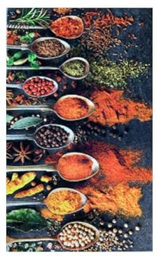Mani Textile Tapis de Cuisine Kitchen Spice
