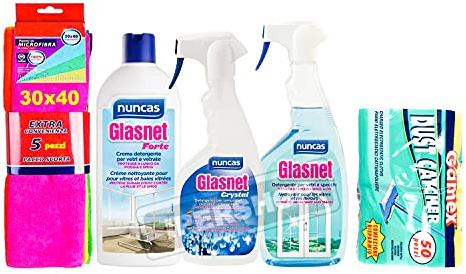 Set de GLASNET : Glasnet Forte 500 ml + Spray Crystal 500 ml + Glasnet 750 ml