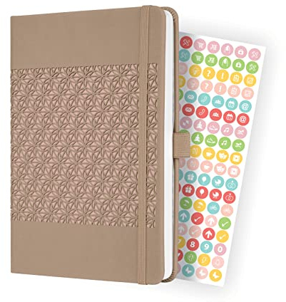 SIGEL J3201 Wochenkalender Jolie 2023 - ca. A5 - braun - Hardcover - Gummiband, Stiftschlaufe, Einstecktasche - 174 S. - FSC-zertifiziert - Terminplaner